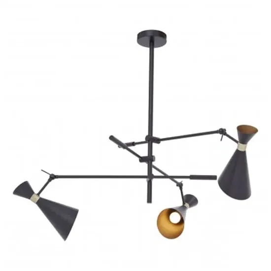 Lenox 3 Pendant Light - Black, Gold image