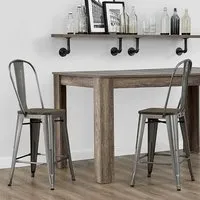 Lenox Bar Chairs - Copper Gun, Wood