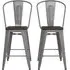 Lenox Bar Chairs - Silver Gun, Wood