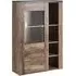 Leon Display Cabinet with 1 Door - Satin Oak