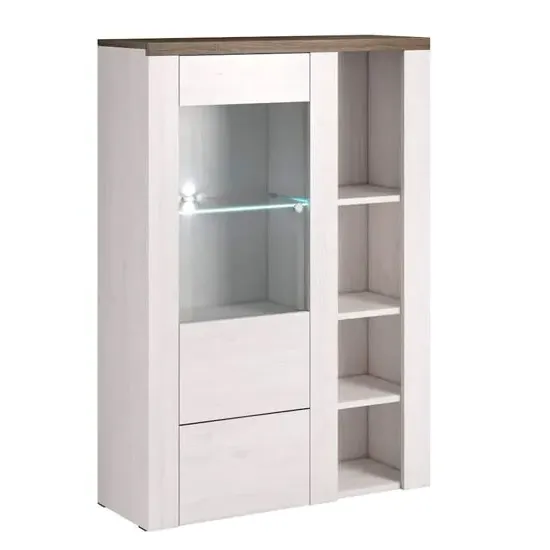 Leon Display Cabinet with 1 Door - Sibiu Larche Oak