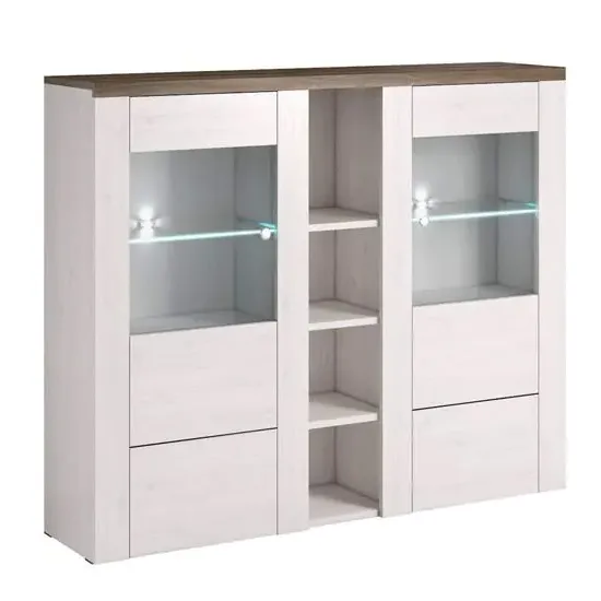 Leon Display Cabinet with 2 Doors - Sibiu Larche Oak