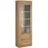 Leon Tall Display Cabinet with 1 Door - Riviera Oak