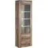 Leon Tall Display Cabinet with 1 Door - Satin Oak