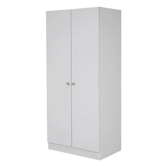 Leon Wardrobe with 2 Doors - Light Grey
