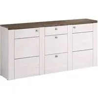 Leon Wooden Sideboard with 2 Doors 3 Drawers - Sibiu Oak