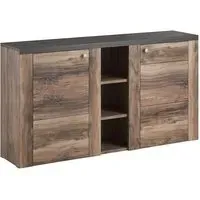 Leon Wooden Sideboard with 2 Doors - Satin Oak