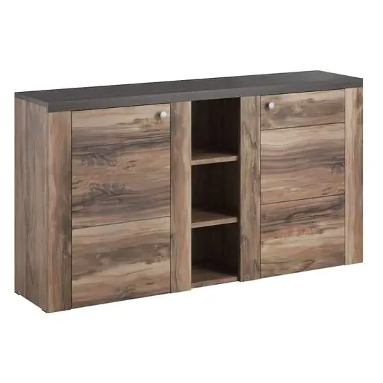 Leon Wooden Sideboard with 2 Doors - Satin Oak image
