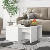 Leonia Square Coffee Tables - White, Chipboard