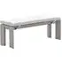Leonidas Aluminium Garden Bench with Cushion - Taupe