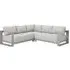 Leonidas Corner Garden Sofa with Cushion - Taupe, Aluminium