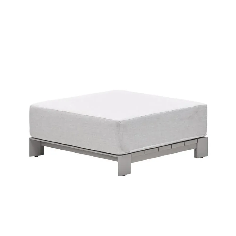 Leonidas Garden Coffee Table with Cushion - Taupe, Aluminium