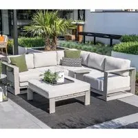 Leonidas Garden Sofa Set with Coffee Table - Taupe, Aluminium