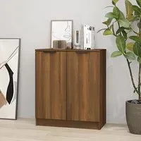 Leslie 2-Door Sideboard - Brown Oak, Engineered Wood