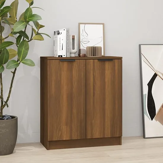 Leslie 2-Door Sideboard - Brown Oak, Engineered Wood