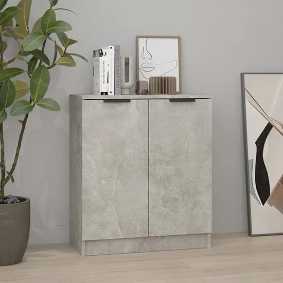 Leslie 2-Door Sideboard - Concrete Effect, Engineered Wood