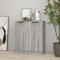 Leslie 2-Door Sideboard - Grey Sonoma Oak, Engineered Wood
