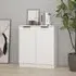 Leslie 2-Door Sideboard - White, Engineered Wood