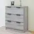 Leslie 3-Drawer Chest - Grey Sonoma Oak, Engineered Wood
