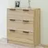 Leslie 3-Drawer Chest - Sonoma Oak, Engineered Wood
