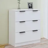 Leslie 3-Drawer Chest - White, Engineered Wood alternate view