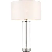 Lessina Table Lamp - Bright Nickel, Glass & Steel alternate view