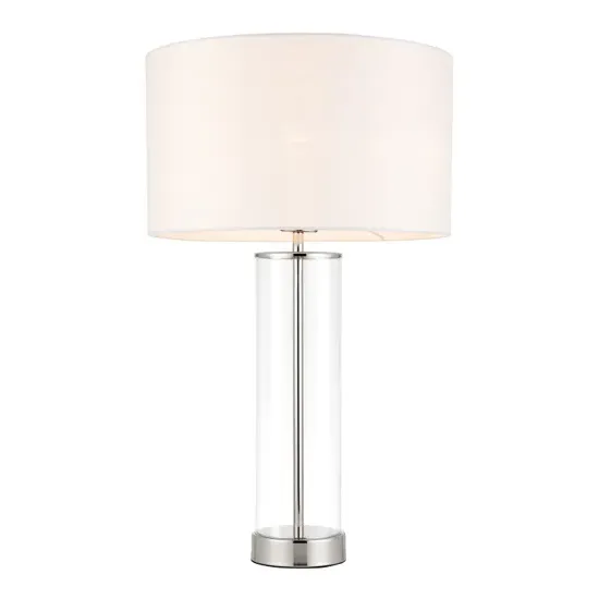 Lessina Table Lamp - Bright Nickel, Glass & Steel product