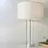 Lessina Touch Table Lamp with Glass Base - Bright Nickel, White