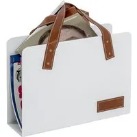 Lethbridge Magazine Rack - White, Metal alternate view