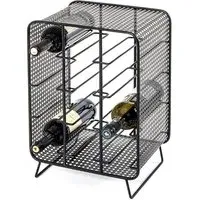 Lethbridge Metal Bottle Rack - Black