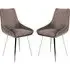 Levant Dining Chairs Set of 2 - Mink, Velvet