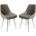 Levant Dining Chairs Set of 2 - Taupe, Faux Leather