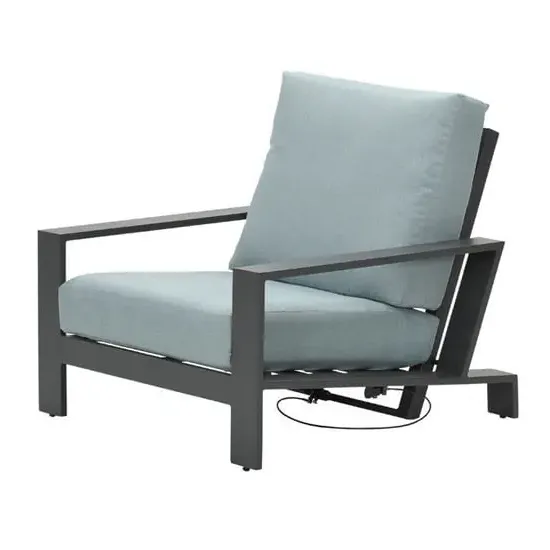 Levi Reclining Armchair - Mint Grey, Fabric image