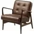Levittown Lounge Armchair - Vintage Brown, Faux Leather