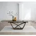 Lewiston Ceramic Marble Extending Dining Table - Matt Ivory