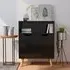 Lexie Sideboard with 2 Doors 1 Shelf - Black, High Gloss