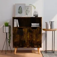 Lexie Wooden Sideboard with 2 Doors - Smoked Oak