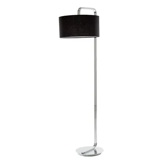 Leylow Floor Lamp with Chrome Base - Black, Fabric product