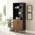 Lian Display Cabinet with 2 Doors - Black, Wood