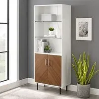 Lian Display Cabinet with 2 Doors - White, Wood