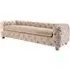 Libertas 3-Seater Sofa with Button Tufting - Coffee, Velvet