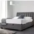 Liberty Fabric Ottoman Double Bed with Storage - Elephant Grey