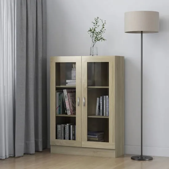 Libet Display Cabinet with 2 Doors - Sonoma Oak