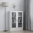 Libet Display Cabinet with 2 Doors - White, Engineered Wood