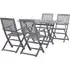 Libni 5 Piece Folding Garden Dining Set - Grey, Acacia