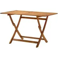 Libni Rectangular Folding Garden Dining Table - Natural, Acacia