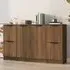 Lieux Sideboard with 4 Doors - Brown Oak, Engineered Wood