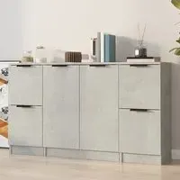 Lieux Sideboard with 4 Doors - Concrete Effect, Engineered Wood