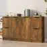 Lieux Sideboard with 4 Doors - Smoked Oak, Engineered Wood