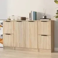 Lieux Sideboard with 4 Doors - Sonoma Oak, Engineered Wood